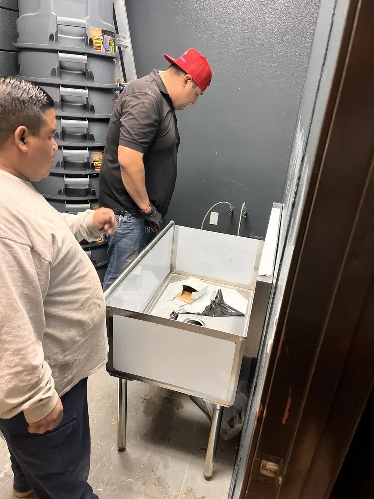 Commercial plumbing and sink installation in Wren